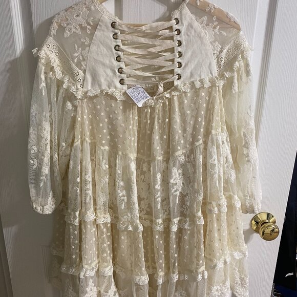 Free People SPELL & THE GYPSY Dawn Lace Mini Playdress - Picture 15 of 16